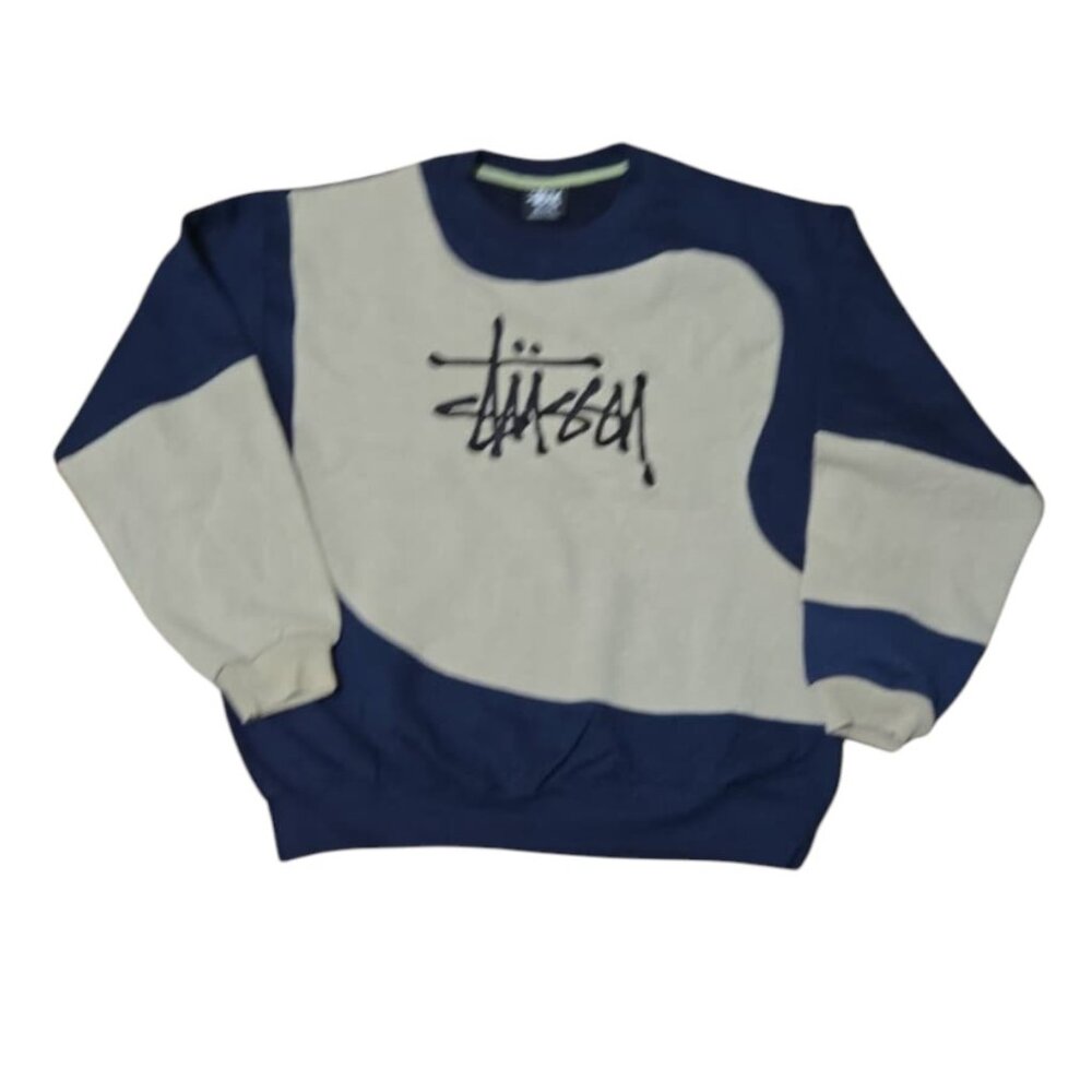 Stussy vintage reworked embroidered unisex sweatshirt size M